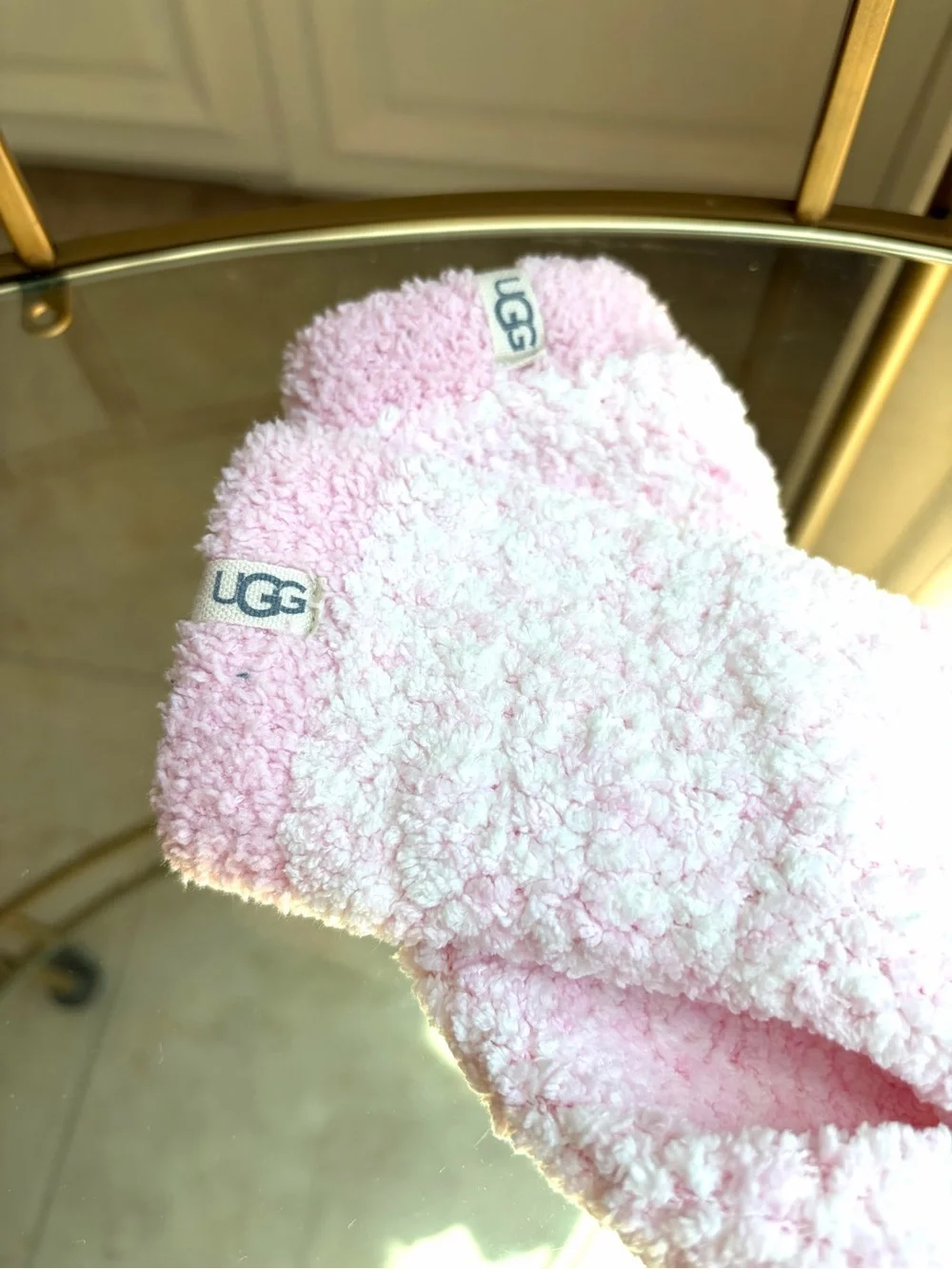 UGG Pastel Pink Plush Socks